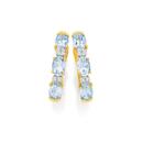 9ct-Gold-Aquamarine-Diamond-Huggie-Earrings Sale