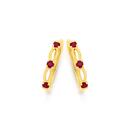 9ct-Gold-Natural-Ruby-Huggie-Earrings Sale