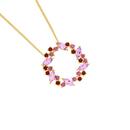 9ct-Gold-Amethyst-Garnet-Rhodolite-Garnet-Wreath-Slider-Pendant Sale