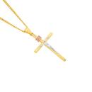 9ct-Gold-Tri-Tone-INRI-Crucifix-Pendant Sale