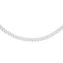 Silver-45cm-Solid-Bevelled-Curb-Chain Sale