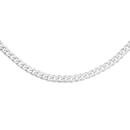 Silver-19cm-Flat-Diamond-Cut-Curb-Bracelet Sale