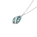 Silver-Paua-Shell-Teardrop-Pendant Sale