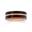 MY-Tungsten-Carbide-Matte-Black-Rose-Gold-Plate-Mens-Ring Sale