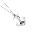 Silver-Large-Anchor-Rope-Pendant Sale