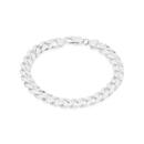 Sterling-Silver-21cm-Solid-Oval-Curb-Mens-Bracelet Sale