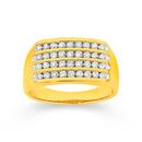 9ct-Gold-Diamond-Channel-Set-Gents-Ring Sale