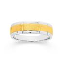 Sterling-Silver9ct-Gold-Brushed-Centre-Gents-Ring Sale