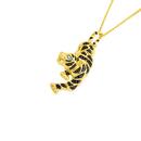 9ct-Gold-Black-Diamond-Stripes-Tiger-Gents-Pendant Sale