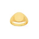 9ct-Gold-Plain-Oval-Signet-Mens-Ring Sale