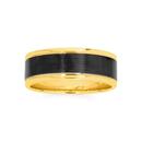 9ct-Gold-Black-Zirconium-Gents-Ring Sale