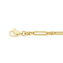 9ct-Gold-19cm-Solid-Fancy-Knot-Paperclip-Bracelet Sale