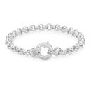 Italian-Sterling-Silver-19cm-Bolt-Ring-Belcher-Bracelet Sale
