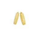 9ct-Gold-10mm-Square-Rube-Diamond-Cut-Hoop-Earrings Sale