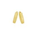 9ct-Gold-10mm-Square-Rube-Diamond-Cut-Hoop-Earrings Sale