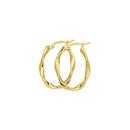 9ct-Gold-Oval-Ribbon-Twist-Hoop-Earrings Sale