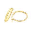 9ct-Gold-20mm-Diamond-cut-Hoop-Earrings Sale