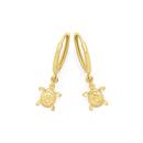 9ct-Gold-Turtle-Drop-Huggie-Earrings Sale