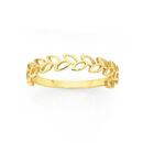 9ct-Gold-Open-Leaf-Wreath-Stacker-Ring-Size-O Sale