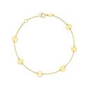 9ct-Gold-185cm-Multi-Discs-Trace-Bracelet Sale