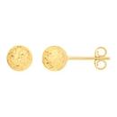 9ct-Gold-6mm-Diamond-cut-Ball-Stud-Earrings Sale