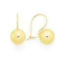 9ct-Gold-8mm-Euroball-Earrings Sale