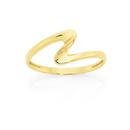 9ct-Gold-Zig-Zag-Swirl-Ring-Size-O Sale
