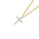 Alora-10ct-Gold-Lab-Grown-Diamond-Cross-Pendant Sale