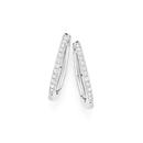 9ct-White-Gold-Diamond-Fine-Huggie-Earrings Sale