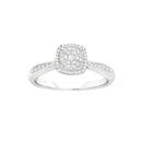 9ct-White-Gold-Diamond-Cushion-Shape-Ring Sale