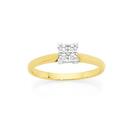 9ct-Gold-Diamond-Square-Shape-Ring Sale