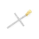 9ct-Gold-Diamond-Cross-Pendant Sale