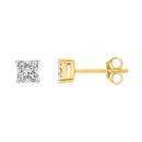 9ct-Gold-Diamond-Square-Stud-Earrings Sale