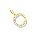 9ct-Gold-Diamond-Double-Circle-Pendant Sale