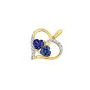 9ct-Created-Sapphire-Diamond-Heart-Pendant Sale