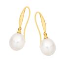 9ct-Gold-Cultured-Freshwater-Pearl-Tear-Drop-Hook-Earrings Sale