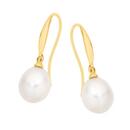 9ct-Gold-Cultured-Freshwater-Pearl-Tear-Drop-Shepherd-Hook-Earrings Sale