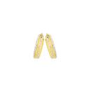 9ct-Gold-on-Silver-Two-Tone-4x15mm-Hoop-Earrings Sale