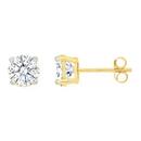 9ct-Gold-6mm-Cubic-Zirconia-Stud-Earrings Sale