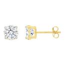 9ct-Gold-Cubic-Zirconia-Stud-Earrings Sale