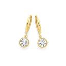 9ct-Gold-Cubic-Zirconia-Round-Huggie-Earrings Sale