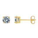 9ct-Gold-Blue-Topaz-Stud-Earrings Sale