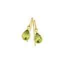 9ct-Gold-Peridot-Pear-Drop-Hook-Earrings Sale