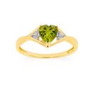 9ct-Gold-Peridot-Diamond-Heart-Ring Sale