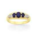 9ct-Gold-Sapphire-Diamond-Trilogy-Ring Sale