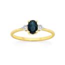 9ct-Gold-Sapphire-Diamond-Ring Sale