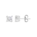 Silver-Square-CZ-Claw-4mm-Stud-Earrings Sale