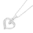 Sterling-Silver-Cubic-Zirconia-Heart-Pendant Sale