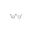 Silver-Pink-White-CZ-Butterfly-Studs Sale