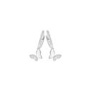 Silver-CZ-Butterfly-Drop-Huggie-Earrings Sale
